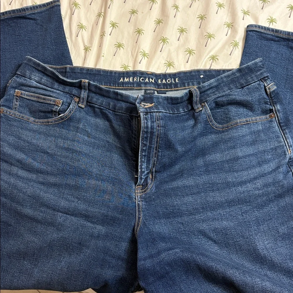 American Eagle Outfitters Dark and Light Blue Denim - Picture 3 of 3